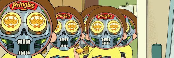 Faigh 'Rick and Morty' iad féin gafa in ad Pringles do Super Bowl 2020